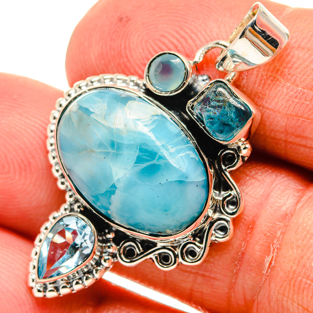 Larimar Pendants handcrafted by Ana Silver Co - PD24307