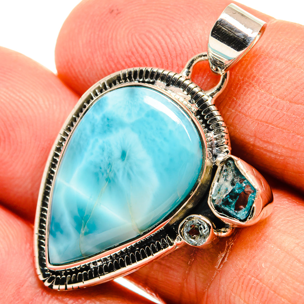 Larimar Pendants handcrafted by Ana Silver Co - PD24308