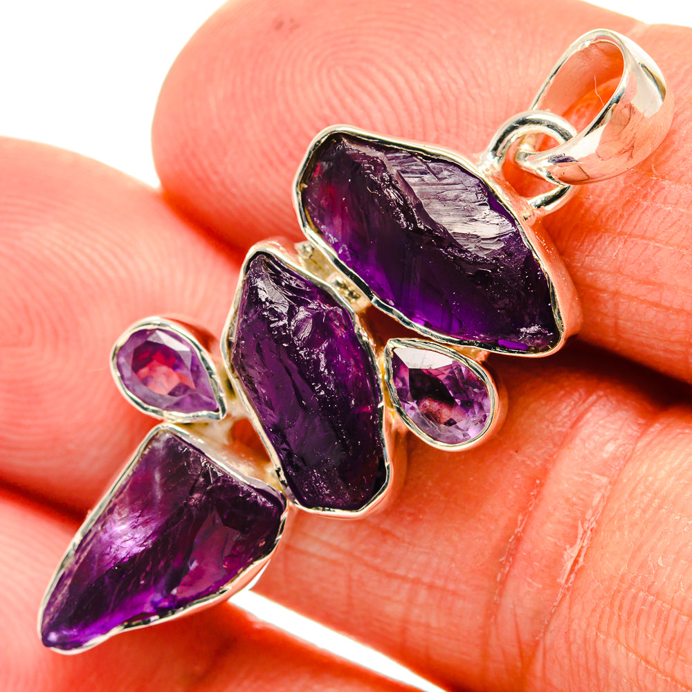 Amethyst Pendants handcrafted by Ana Silver Co - PD24311