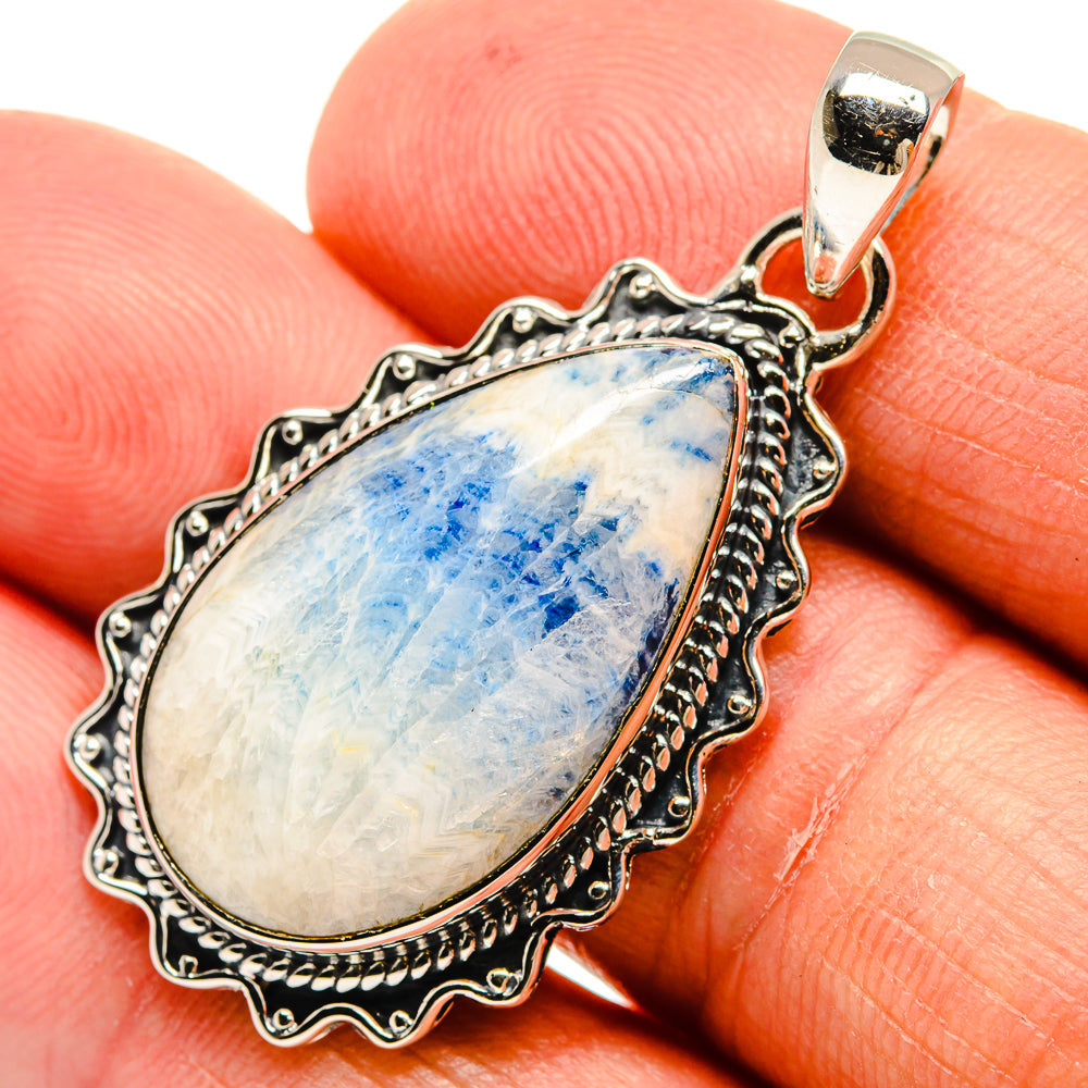 Blue Scheelite Pendants handcrafted by Ana Silver Co - PD24317