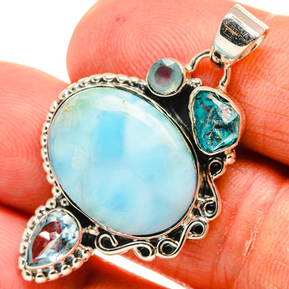 Larimar Pendants handcrafted by Ana Silver Co - PD24322