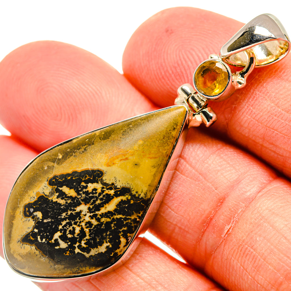Germany Psilomelane Dendrite Pendants handcrafted by Ana Silver Co - PD24325