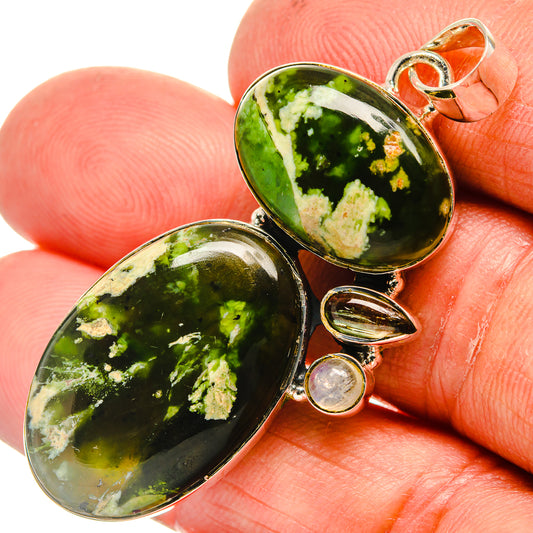 Australian Green Opal Pendants handcrafted by Ana Silver Co - PD24330