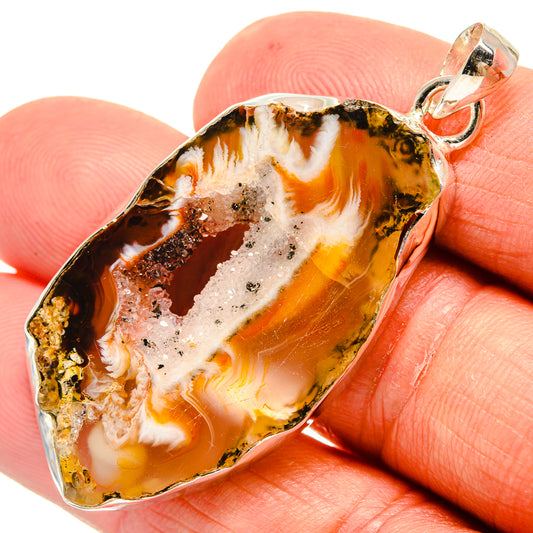 Coconut Geode Druzy Pendants handcrafted by Ana Silver Co - PD24335