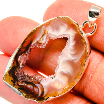 Coconut Geode Druzy Pendants handcrafted by Ana Silver Co - PD24336
