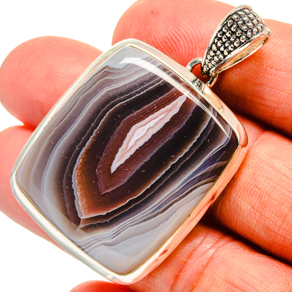 Botswana Agate Pendants handcrafted by Ana Silver Co - PD24338