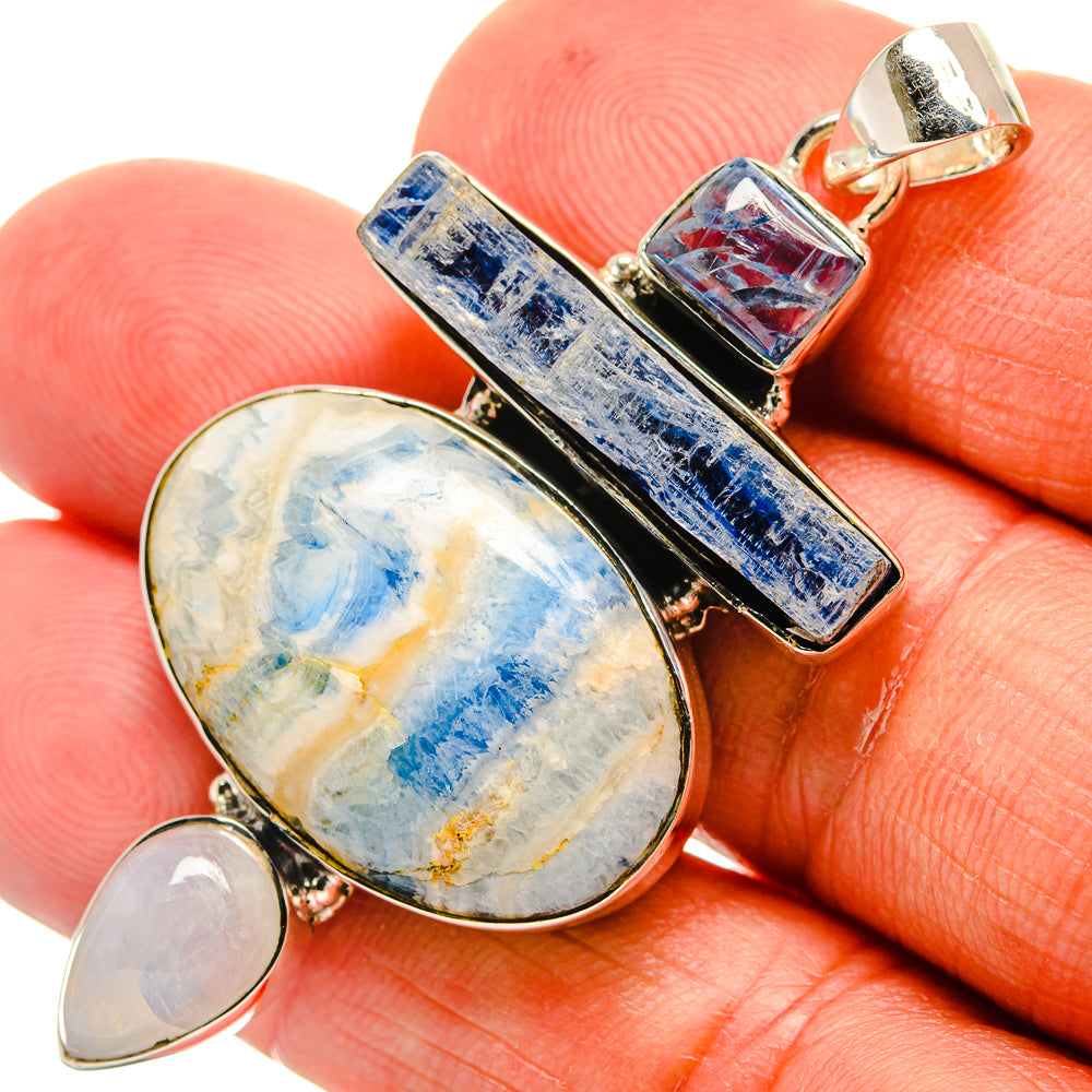 Blue Scheelite Pendants handcrafted by Ana Silver Co - PD24344