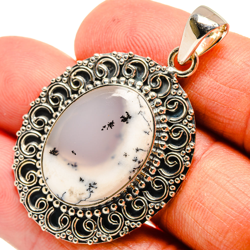 Dendritic Opal Pendants handcrafted by Ana Silver Co - PD24356