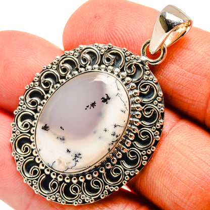 Dendritic Opal Pendants handcrafted by Ana Silver Co - PD24356
