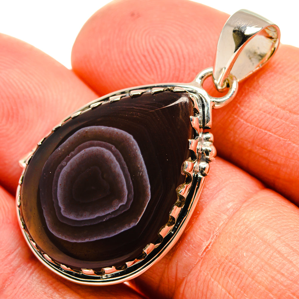 Botswana Agate Pendants handcrafted by Ana Silver Co - PD24369
