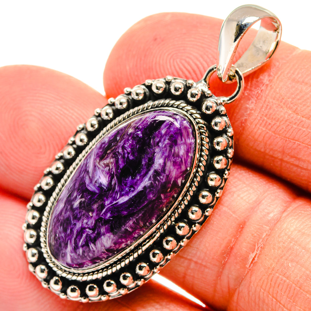 Charoite Pendants handcrafted by Ana Silver Co - PD24372