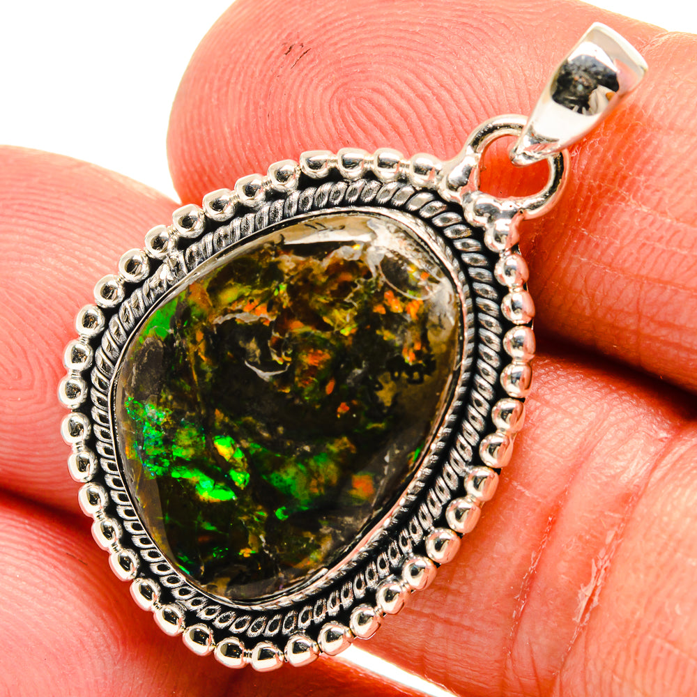 Ammolite Pendants handcrafted by Ana Silver Co - PD24375