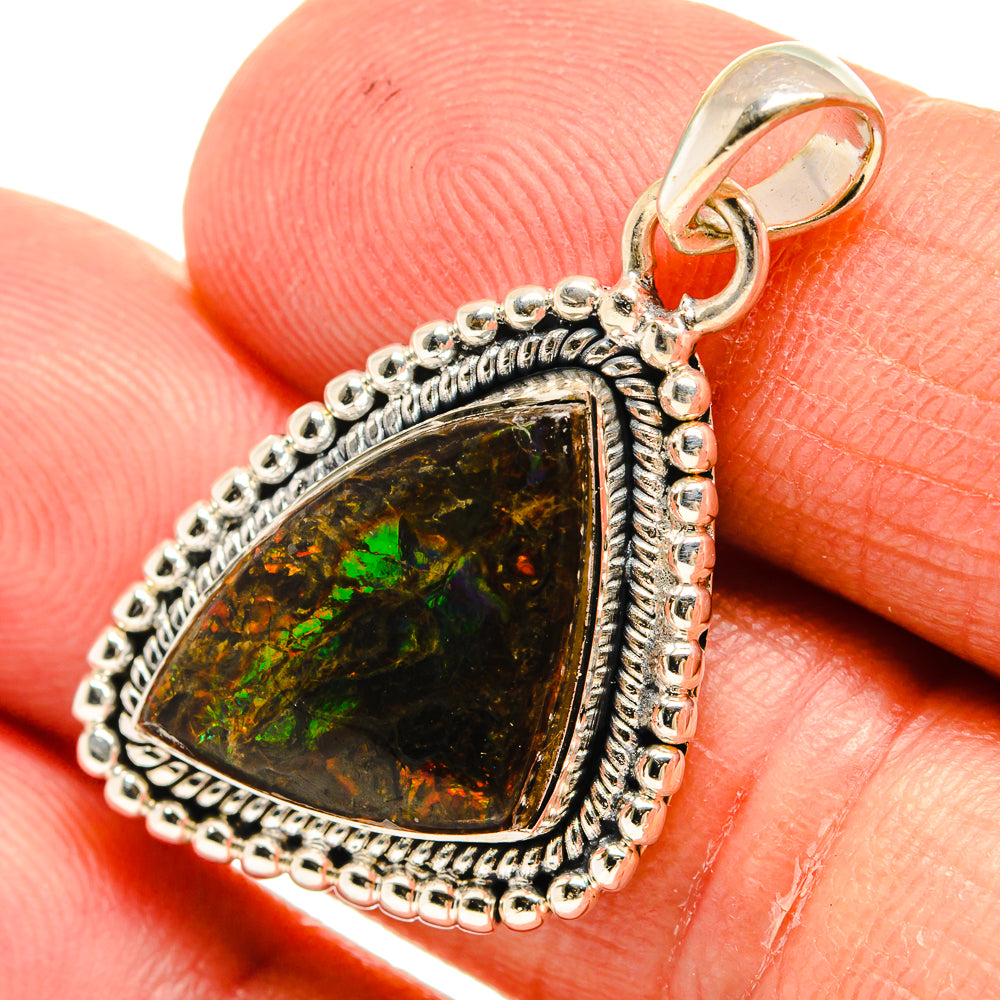 Ammolite Pendants handcrafted by Ana Silver Co - PD24376