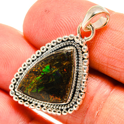Ammolite Pendants handcrafted by Ana Silver Co - PD24376