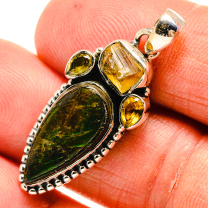 Ammolite Pendants handcrafted by Ana Silver Co - PD24377