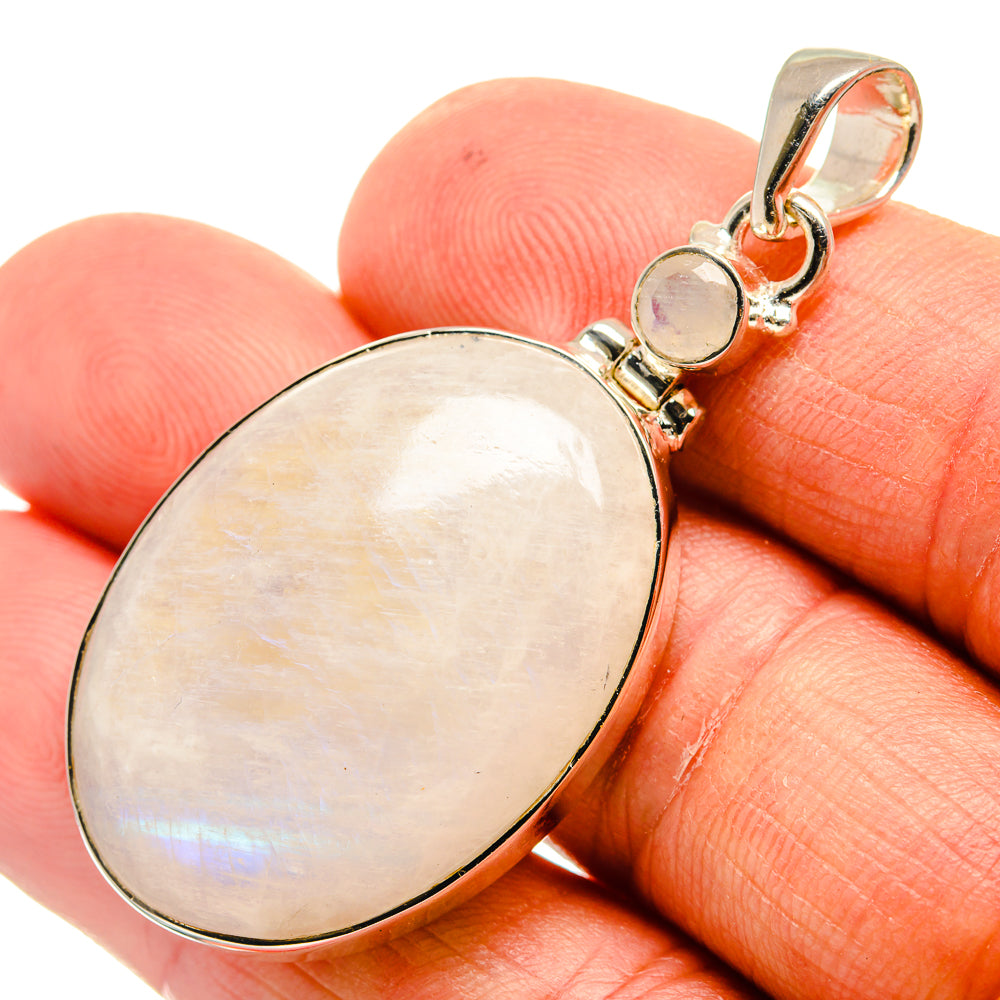 Rainbow Moonstone Pendants handcrafted by Ana Silver Co - PD24388