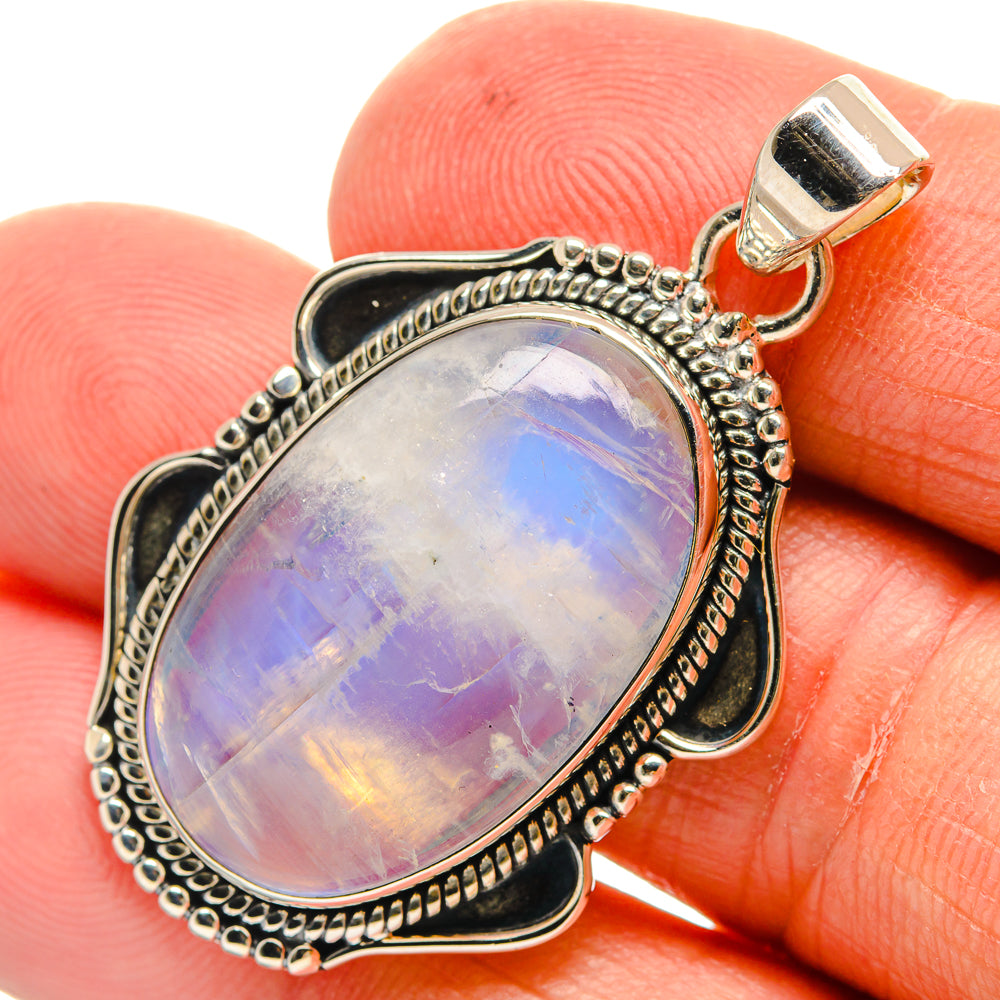 Rainbow Moonstone Pendants handcrafted by Ana Silver Co - PD24389