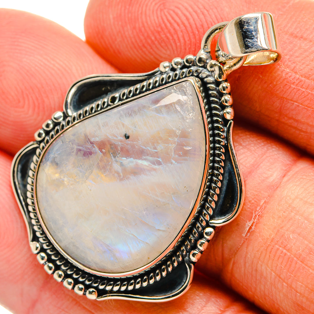 Rainbow Moonstone Pendants handcrafted by Ana Silver Co - PD24391
