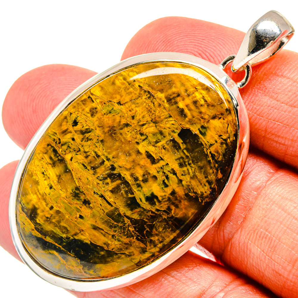 Golden Pietersite Pendants handcrafted by Ana Silver Co - PD24402