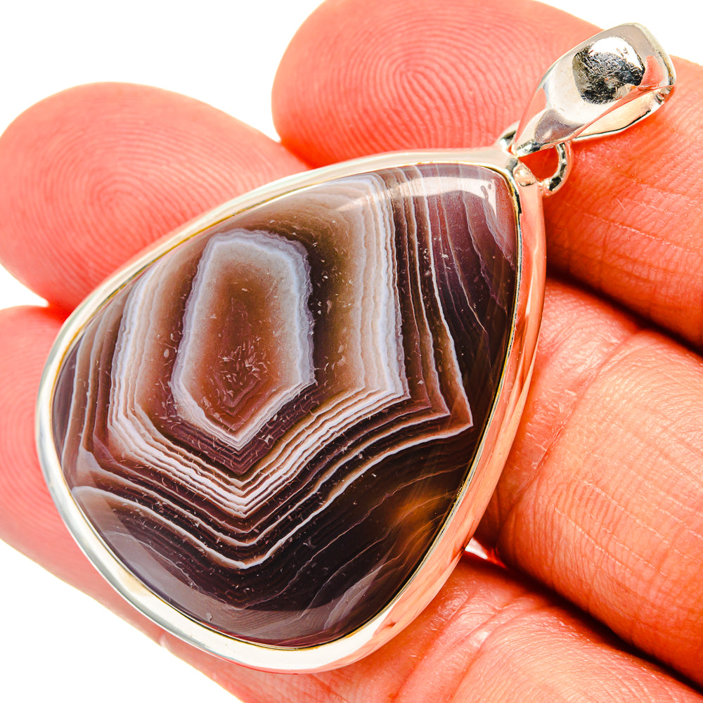 Botswana Agate Pendants handcrafted by Ana Silver Co - PD24404