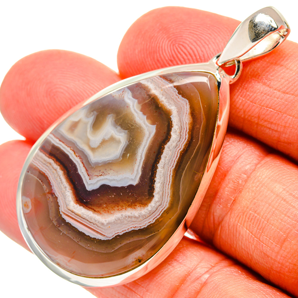 Botswana Agate Pendants handcrafted by Ana Silver Co - PD24405