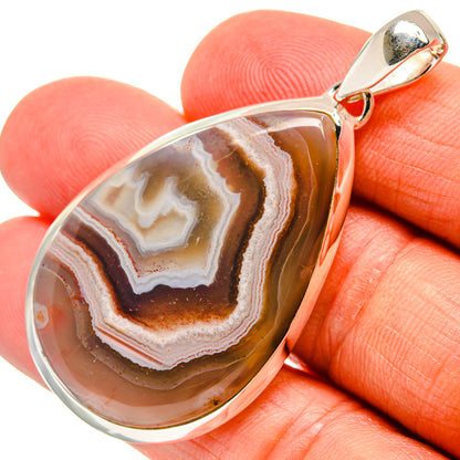 Botswana Agate Pendants handcrafted by Ana Silver Co - PD24405