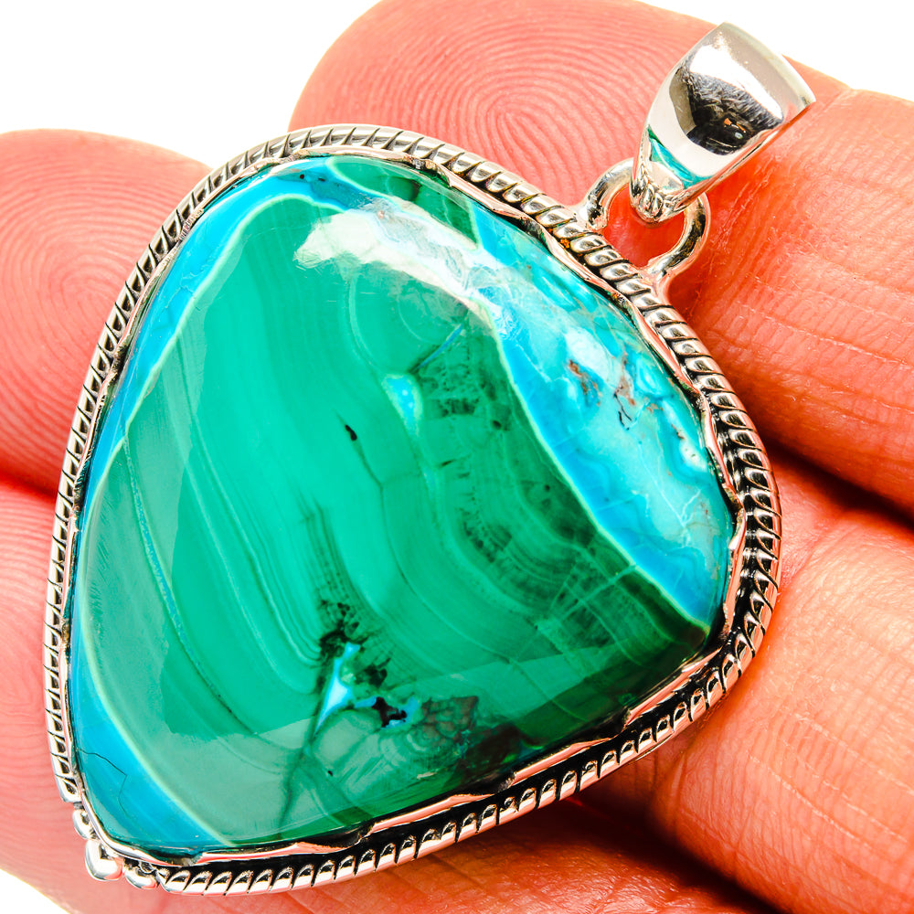 Malachite Pendants handcrafted by Ana Silver Co - PD24413