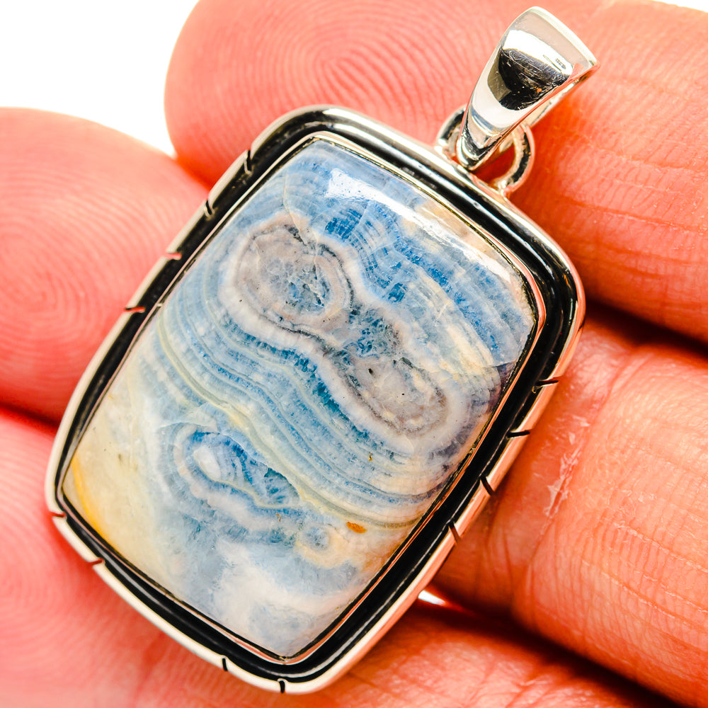 Blue Scheelite Pendants handcrafted by Ana Silver Co - PD24423