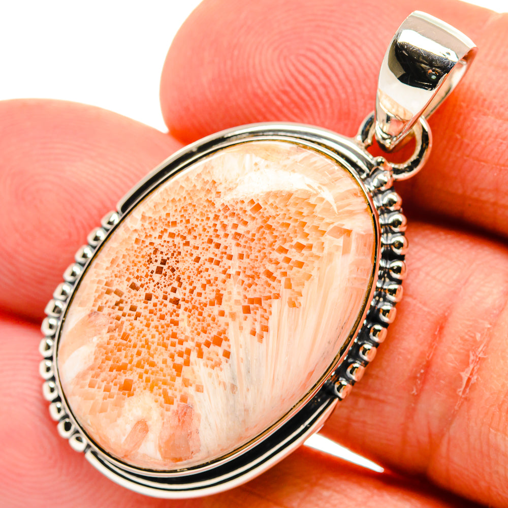 Scolecite Pendants handcrafted by Ana Silver Co - PD24425