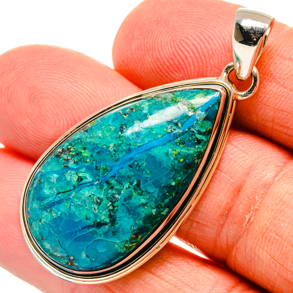 Chrysocolla Pendants handcrafted by Ana Silver Co - PD24430