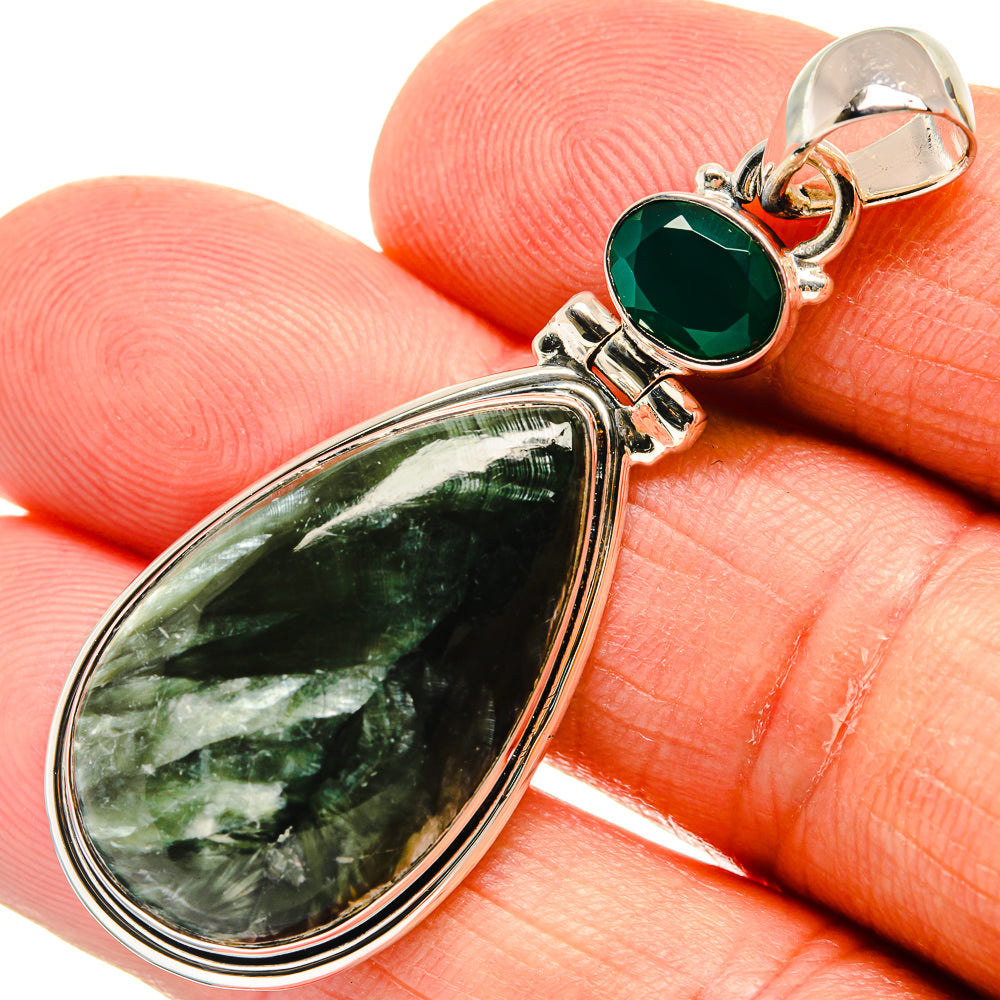 Seraphinite Pendants handcrafted by Ana Silver Co - PD24438