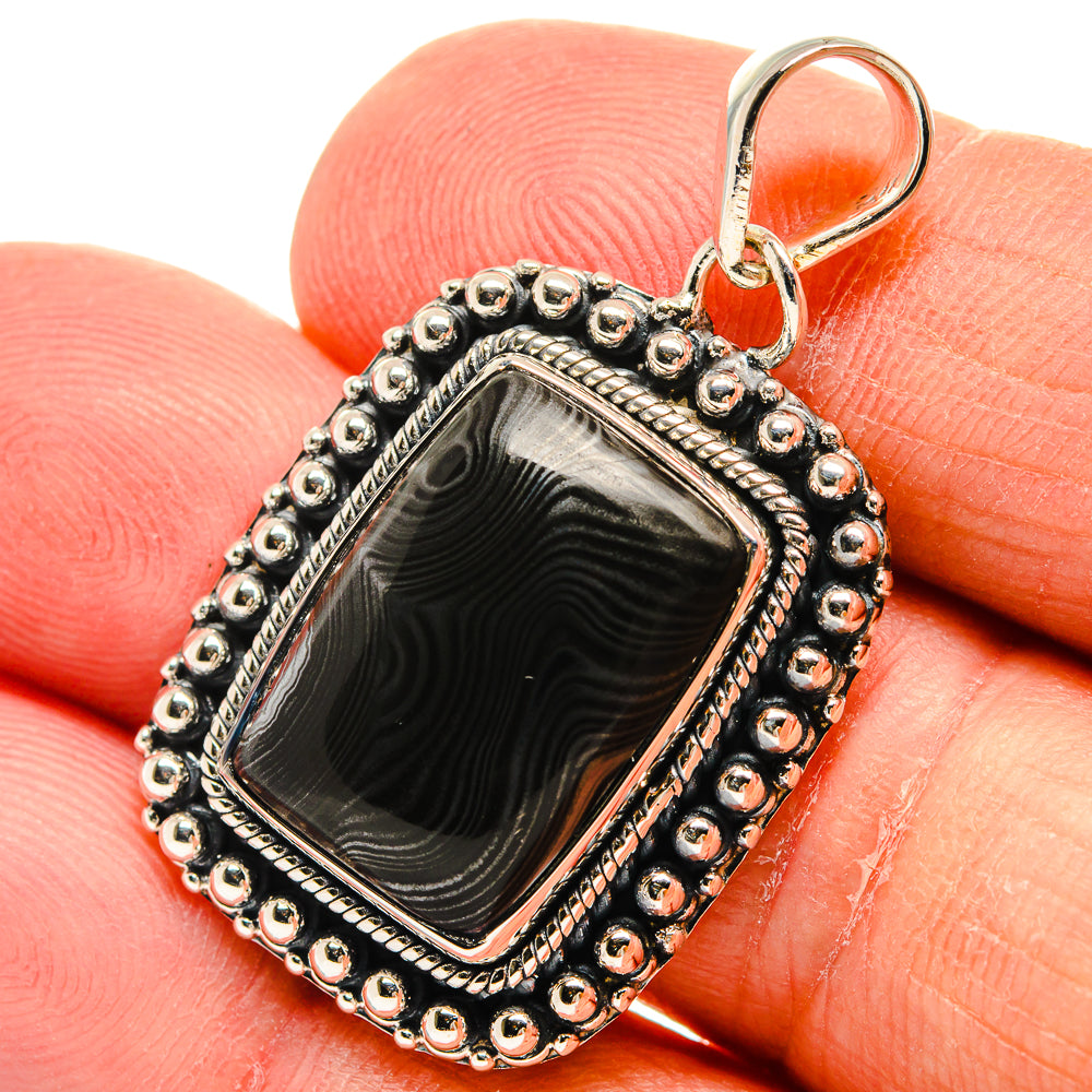 Psilomelane Pendants handcrafted by Ana Silver Co - PD24474