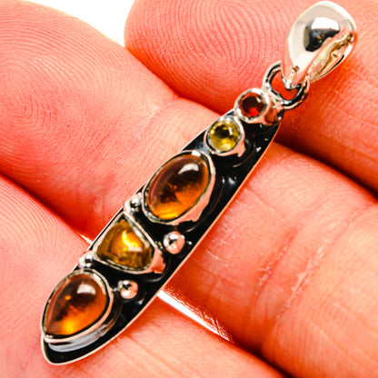 Carnelian, Citrine, Garnet Pendants handcrafted by Ana Silver Co - PD24478