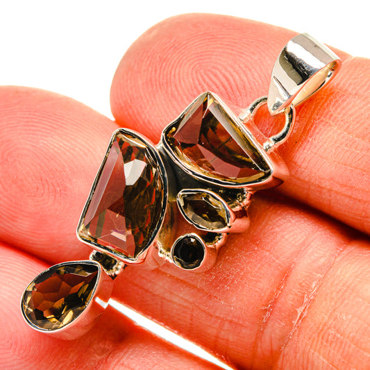 Smoky Quartz Pendants handcrafted by Ana Silver Co - PD24489