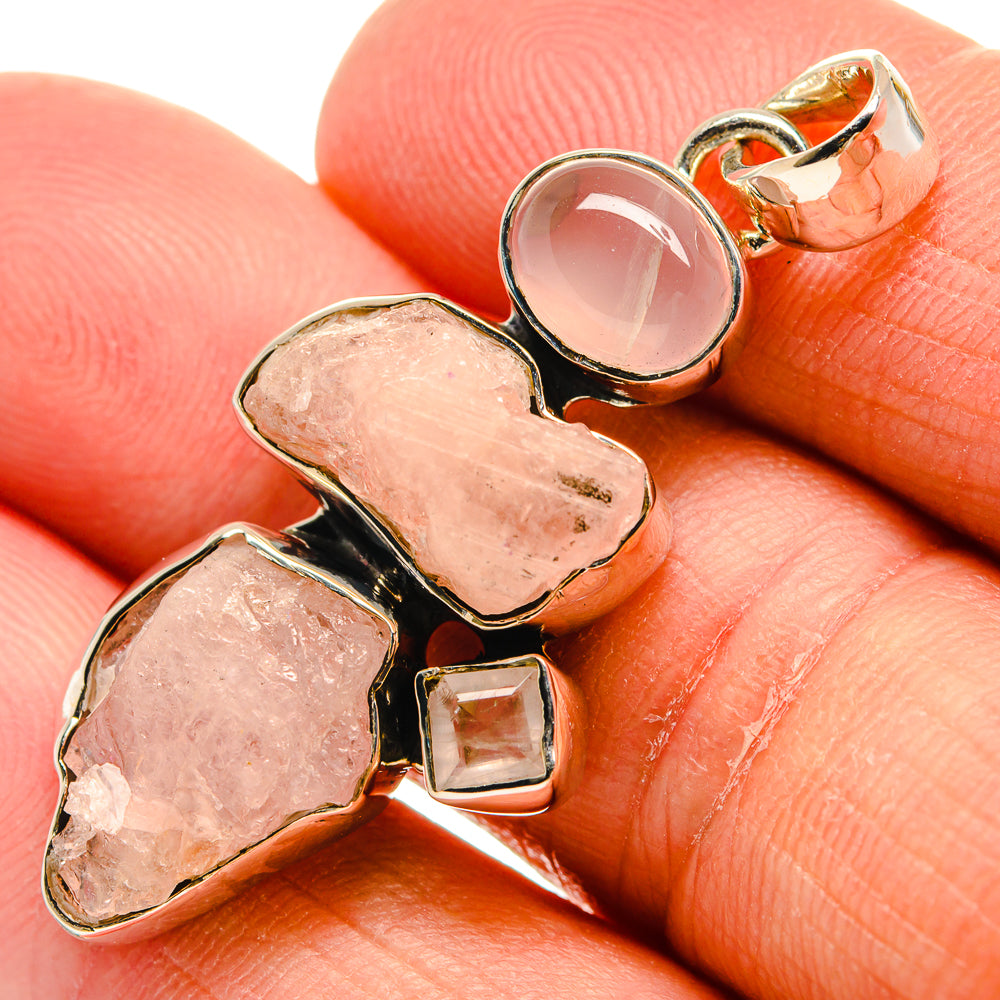 Rose Quartz Pendants handcrafted by Ana Silver Co - PD24490