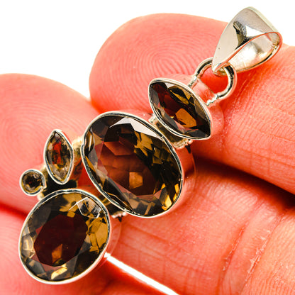 Smoky Quartz Pendants handcrafted by Ana Silver Co - PD24526