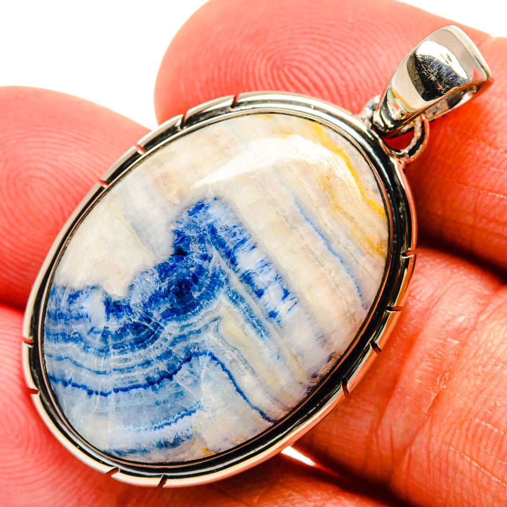 Blue Scheelite Pendants handcrafted by Ana Silver Co - PD24545