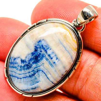 Blue Scheelite Pendants handcrafted by Ana Silver Co - PD24545