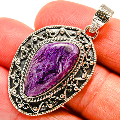 Charoite Pendants handcrafted by Ana Silver Co - PD24546