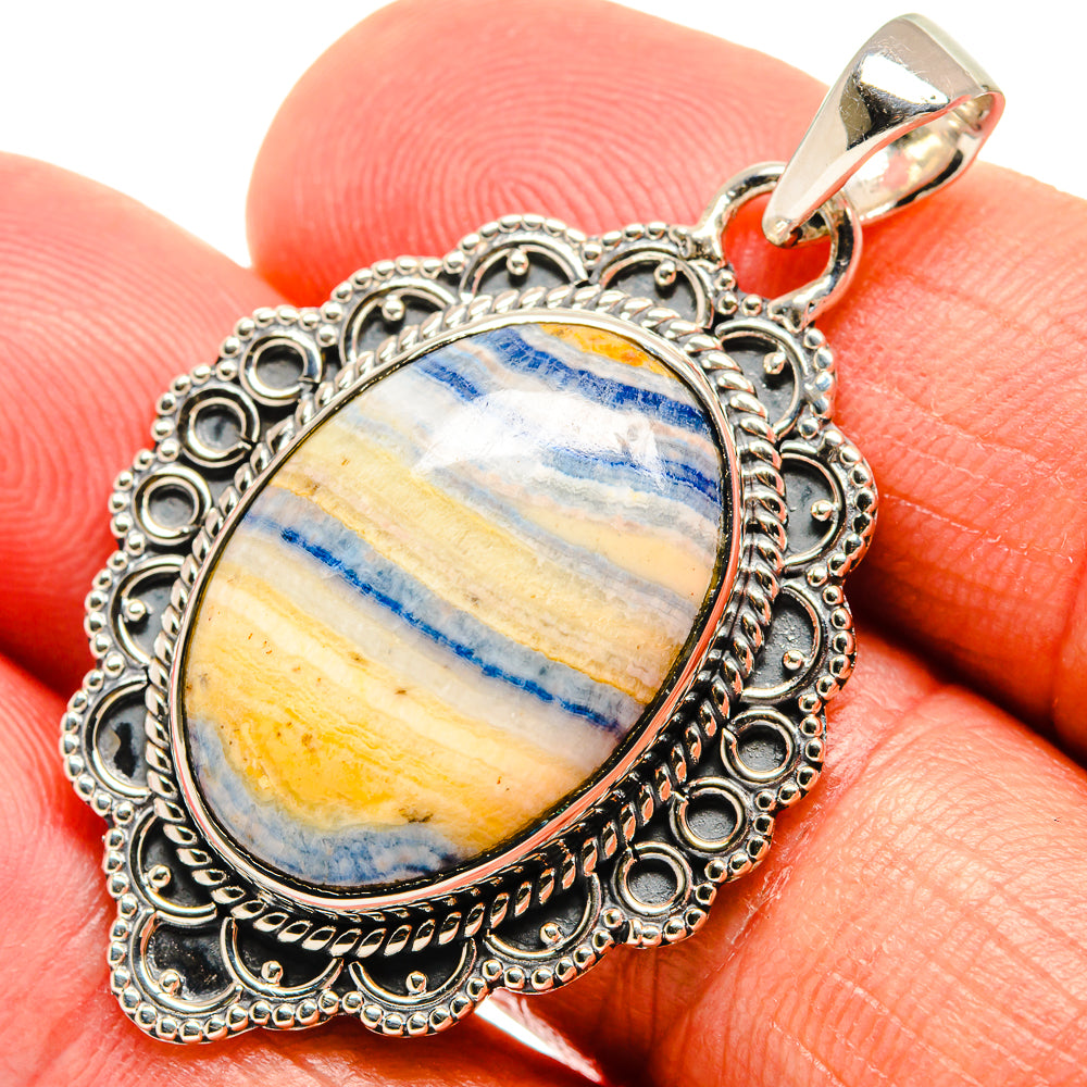 Blue Scheelite Pendants handcrafted by Ana Silver Co - PD24548