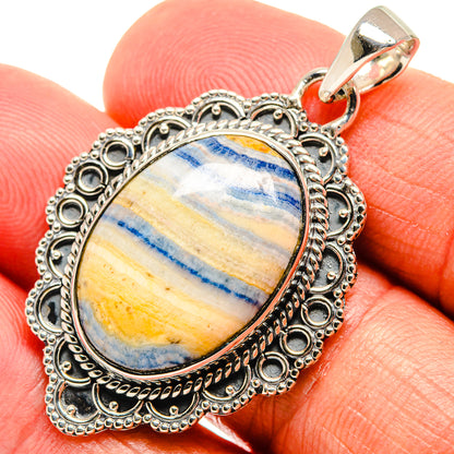 Blue Scheelite Pendants handcrafted by Ana Silver Co - PD24548