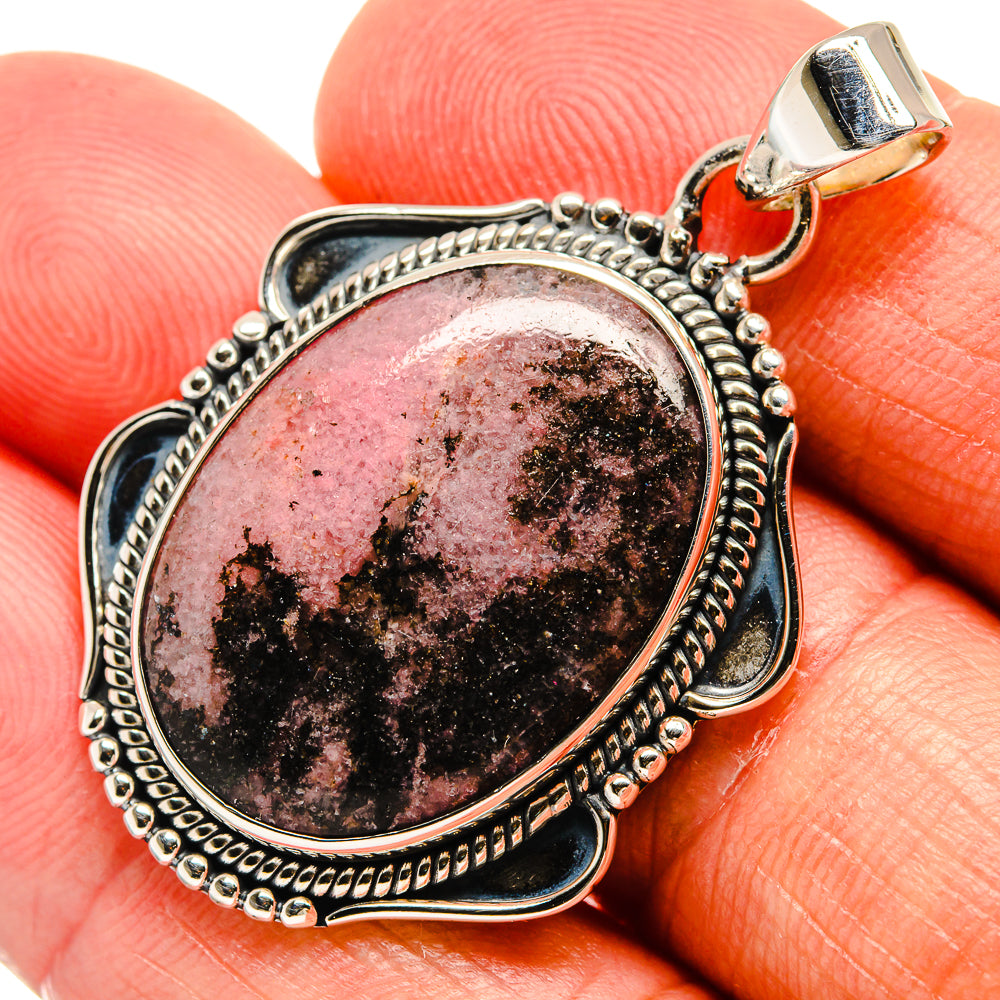 Rhodonite Pendants handcrafted by Ana Silver Co - PD24551