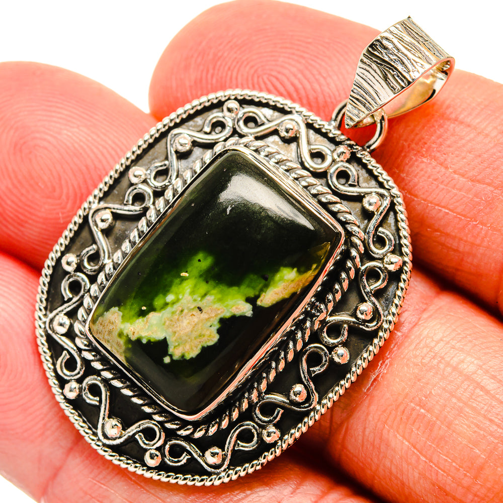 Australian Green Opal Pendants handcrafted by Ana Silver Co - PD24556