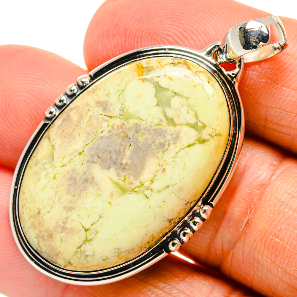 Lemon Chrysoprase Pendants handcrafted by Ana Silver Co - PD24559