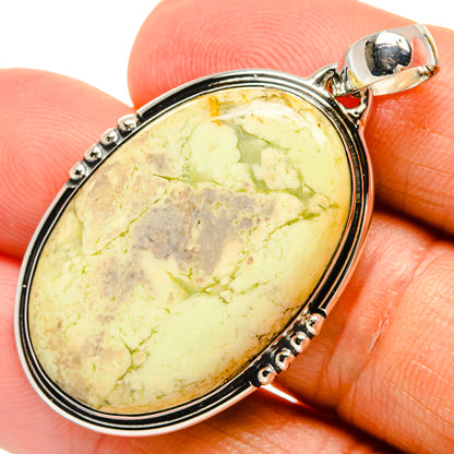 Lemon Chrysoprase Pendants handcrafted by Ana Silver Co - PD24559