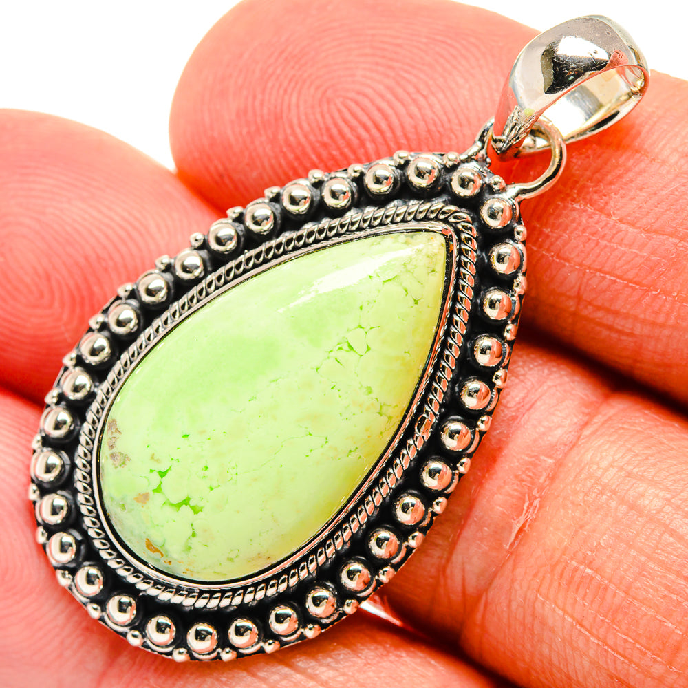 Lemon Chrysoprase Pendants handcrafted by Ana Silver Co - PD24561