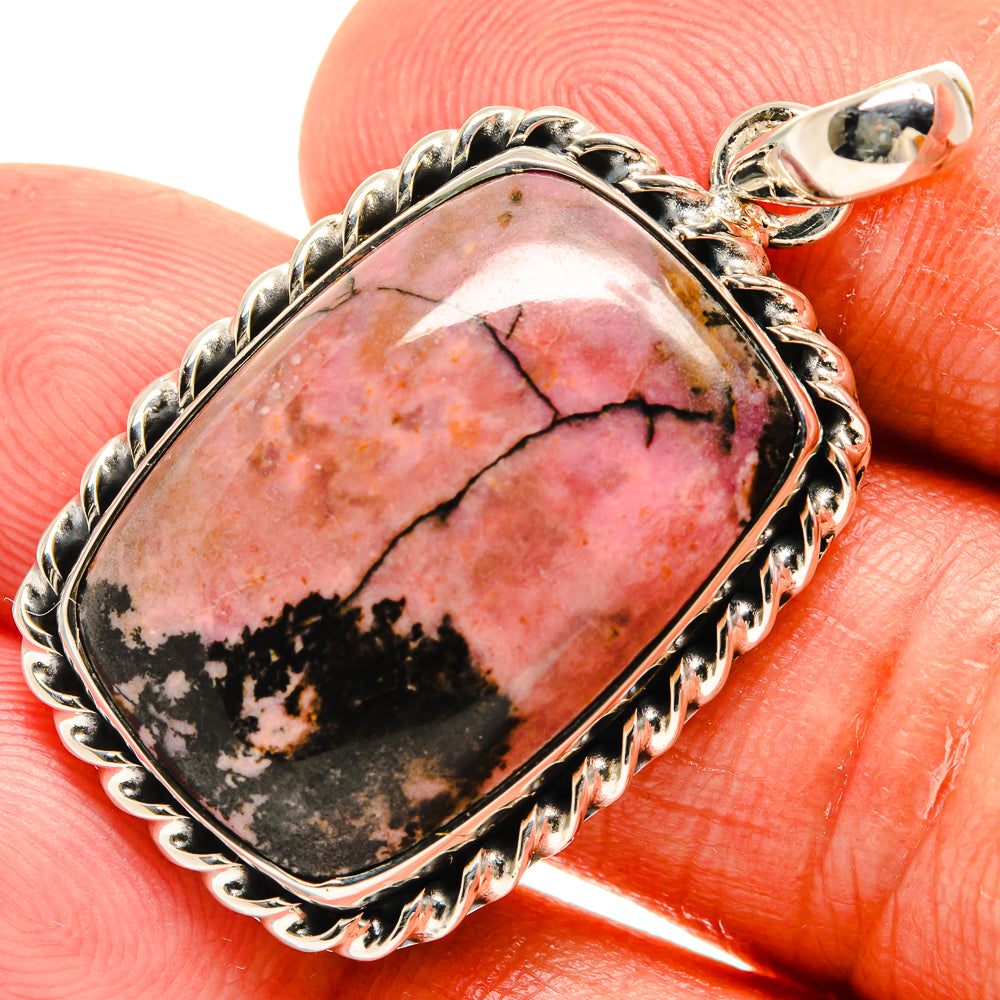 Rhodonite Pendants handcrafted by Ana Silver Co - PD24563