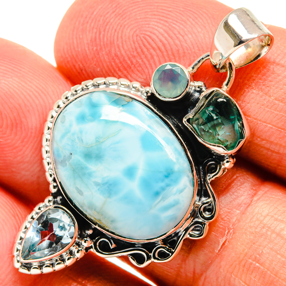 Larimar Pendants handcrafted by Ana Silver Co - PD24574