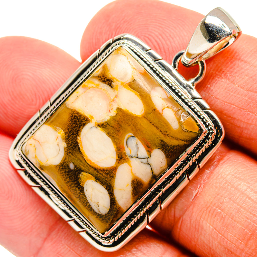 Peanut Wood Jasper Pendants handcrafted by Ana Silver Co - PD24581
