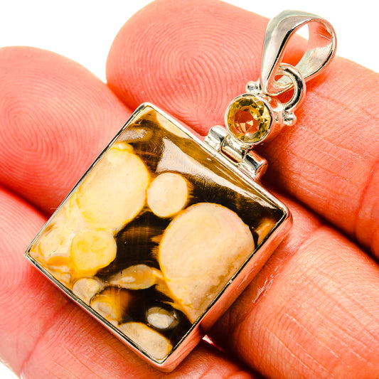 Peanut Wood Jasper Pendants handcrafted by Ana Silver Co - PD24584